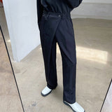 QDBAR Irregular Diagonal Drape Suit Pants