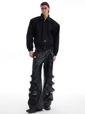 QDBAR 【Culture】Leather Loose Pants  Na1684