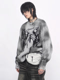 QDBAR 【Mz】broken Holes Sweater Na1474