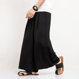 QDBAR Dropped Wide-Leg Loose Ninth Pants