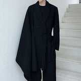 QDBAR Irregular Cloak Cape Suit Coat