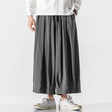 QDBAR Cotton Linen Loose Straight Wide Leg Pants