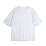 QDBAR Thin Mesh Beads Short Sleeve Top