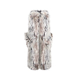 QDBAR Autumn Winter Long Colorful Thick Warm Hairy Fluffy Faux Fur Wide Leg Pants Men Pockets Runway Fashion Streetwear