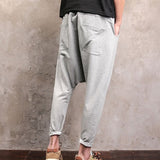 QDBAR Pure Color Hip-hop Loose Crotch Pants