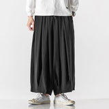 QDBAR Cotton Linen Loose Straight Wide Leg Pants