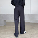 QDBAR Irregular Diagonal Drape Suit Pants