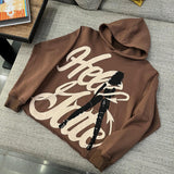 QDBAR Harajuku letter sexy girl graphic print design sense pullover hoodies women y2k simple classic hip hop casual baggy sweatshirts