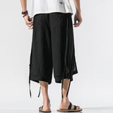 QDBAR Summer Loose Wide Leg Cropped Pants