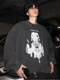 QDBAR 【Jh Homme】printing Round Neck Sweater Na1556