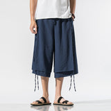 QDBAR Summer Loose Wide Leg Cropped Pants