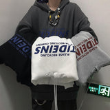 QDBAR Korean style ins same style retro simple letter print hoodie loose velvet sweatshirt men and women trendy men clothing y2k tops