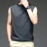 QDBAR Summer Hooded Sleeveless Sports Tank Top