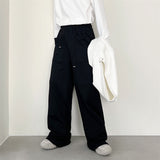 QDBAR Loose Simple Drawstring Pocket Pants