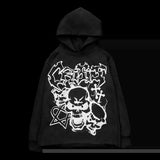 QDBAR Streetwear New Fashion Tops Harajuku Gothic Letter Graphic Printed Pullover Hoodie Hip Hop Casual Oversized Sweatshirt Men Women