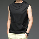 QDBAR Summer Hooded Sleeveless Sports Tank Top