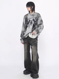 QDBAR 【Mz】broken Holes Sweater Na1474