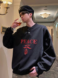 QDBAR [Jh Homme] Logo Long-Sleeved Round Neck Sweater Na1557