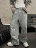 QDBAR washed wide-leg jeans na1277