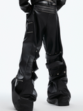 QDBAR 【Culture】Leather Loose Pants  Na1684