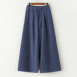 QDBAR Linen Loose Slouchy Wide-leg Pants