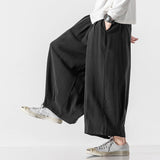 QDBAR Cotton Linen Loose Straight Wide Leg Pants