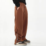 QDBAR Straight Fitted Zip-Up Pants