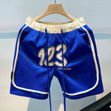 QDBAR Number and letter embroidery basketball shorts men 2025 summer popular y2k baggy sweatpant casual all-match short men streetwear