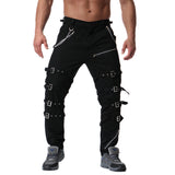 QDBAR Metal Decoration Casual Trousers