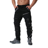 QDBAR Metal Decoration Casual Trousers