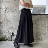 QDBAR Loose Wide Leg Big Flare Cropped Hakama