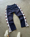 QDBAR American style sweatpants loose star side stripe zipper aesthetic letter personalized straight y2k high street casual pants