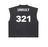 QDBAR Y2K American Hip-hop Heavy Sleeveless Vest T-shirt Men Summer Loose Retro Washed Old T-shirt Ins Street Sports Vest Unisex Vest