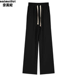 QDBAR 90s Streetwear Streetwear Baggy Jeans Women Creative Graffiti Casual Versatile Wide Leg Pants Y2k Jeans Woman High Waist Hip Hop Denim Trousers