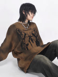 QDBAR 【Mz】broken Holes Sweater Na1474