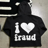 QDBAR Streetwear New Fashion Tops Harajuku Gothic Letter Graphic Printed Pullover Hoodie Hip Hop Casual Oversized Sweatshirt Men Women