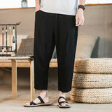 QDBAR Men's Summer Linen Loose Casual Pants