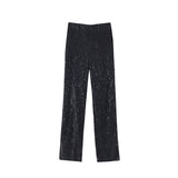 QDBAR Stage Tassels Sequins Tops Pants Suits