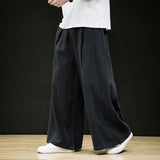 QDBAR Linen Loose Slouchy Wide-leg Pants