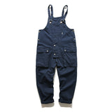 QDBAR Japanese Washed-Denim Bib Overalls