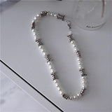 QDBAR Barbed Wire Pearl Necklace