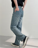 QDBAR Blue Casual Straight Jeans