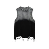 QDBAR Colorblock Ripped Tank Top