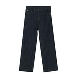 QDBAR Dark Blue Wide-Leg Jeans