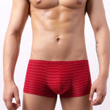 QDBAR New Sexy Men Underwear Boxer Man Penis Para Hombre Mens Boxers Striped Cuecas Masculina Boxershorts Homme Size L-2XL  C902