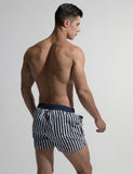 QDBAR 2024 Quick-Dry Swim Beach Surf Stripe Shorts S612