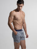 QDBAR 2024 Quick-Dry Swim Beach Surf Stripe Shorts S612