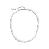 QDBAR Minimal Faux Baroque Pearl Necklace