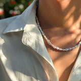 QDBAR Minimal Faux Baroque Pearl Necklace