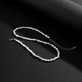 QDBAR Minimal Faux Baroque Pearl Necklace